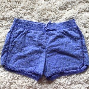 Purple Patterned Shorts